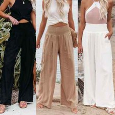 Pants Women's Loose Casual Trousers High Waist Cargo Long Wide Joggers 20 OFF 