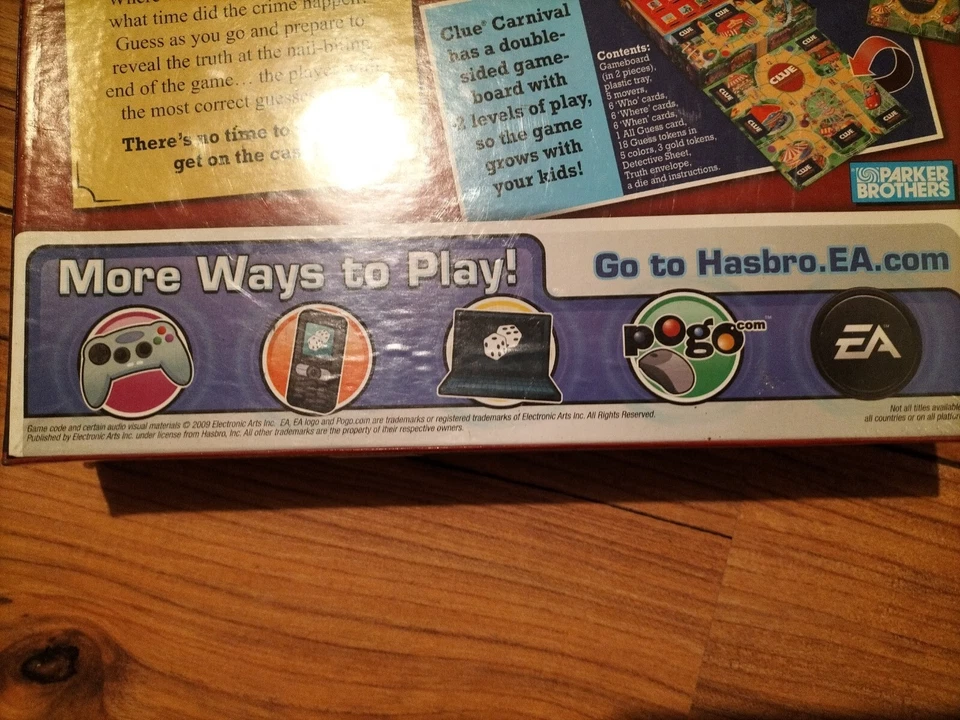 CLUE CARNIVAL THE CASE OF THE MISSING PRIZES 5+ NEW & SEALED HASBRO 2009 CLUEDO - Image 3 of 4