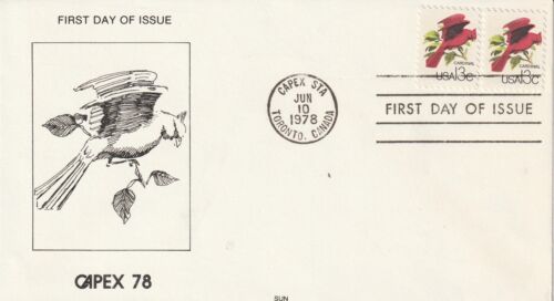 13 cent Cardinal CAPEX 78 FDC First Day Cover CAPEX Toronto Canada - Photo 1/1