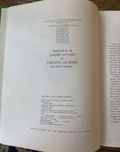 The Classic Volland Edition Mother Goose Storybook Childrens Stories Vintage 80s - Picture 2 of 10