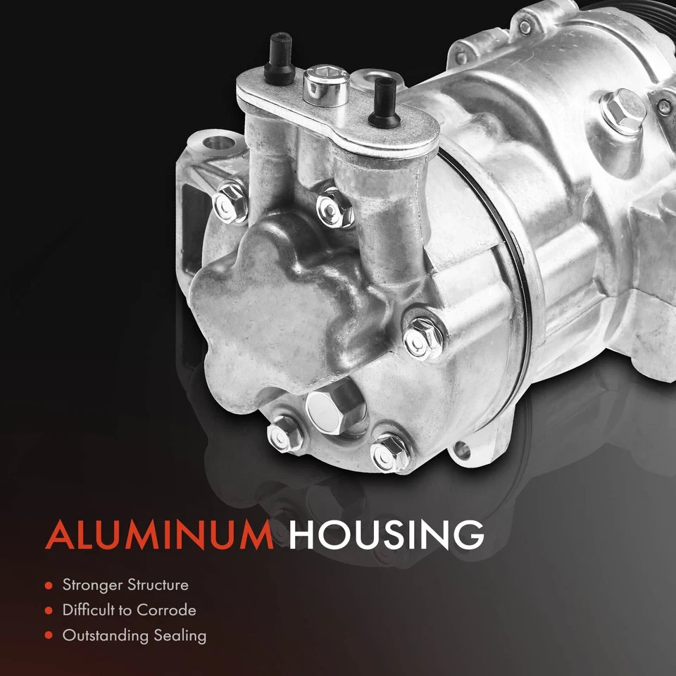 Compresor de aire acondicionado con 6 ranuras para Pontiac Vibe 2003-2008 compresor CVC de 1,8 L 68282 Foto 3 de 4