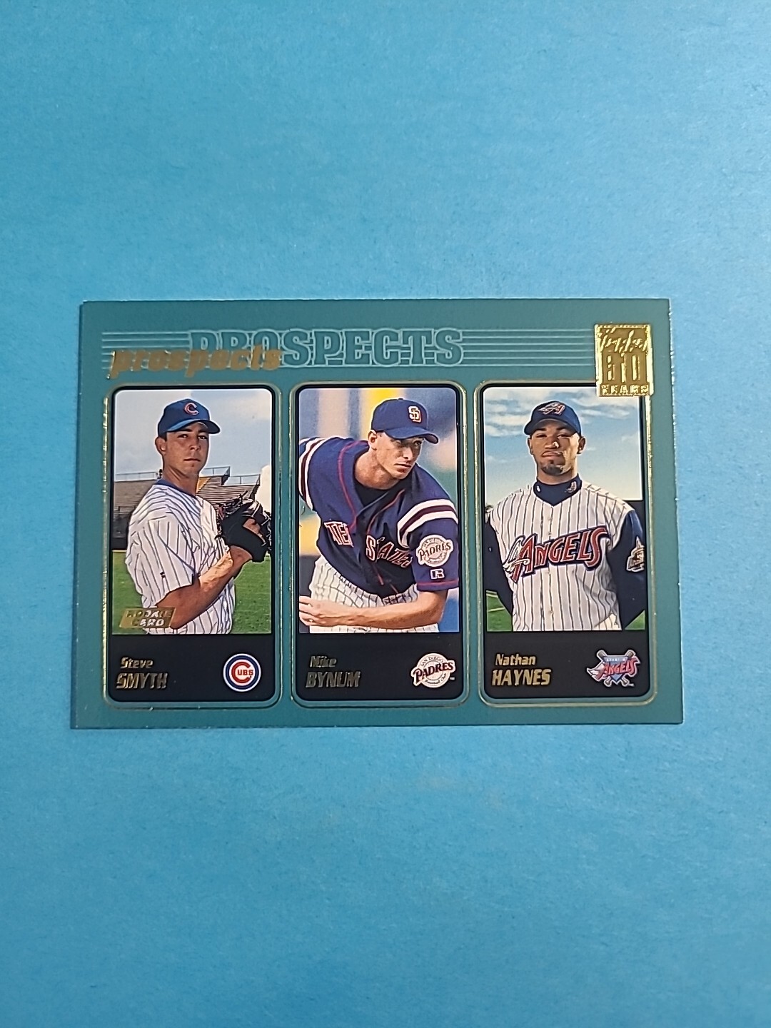 STEVE SMYTH, MIKE BYNUM, NATHAN HAYNES 2001 TOPPS BASEBALL CARD 729