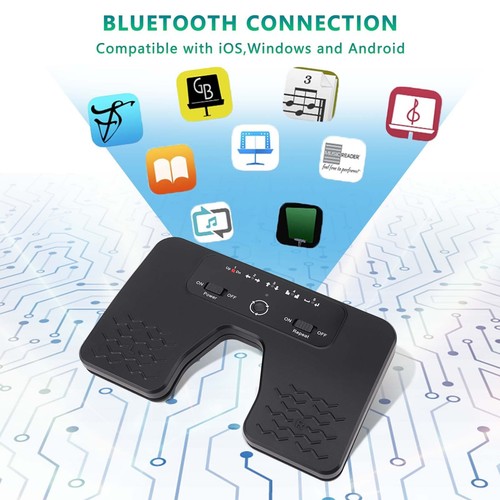 Tavsou Bluetooth Page Turner Pedal für Tablets Smartphones und Laptop - Bild 4 von 13