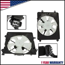 2pcs A/C AC Condenser Radiator Cooling Fan For 2012-15 Honda Civic 2013-2017