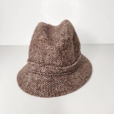 Kangol Vintage Brown Wool Tweed Fedora Hat Men's Women's