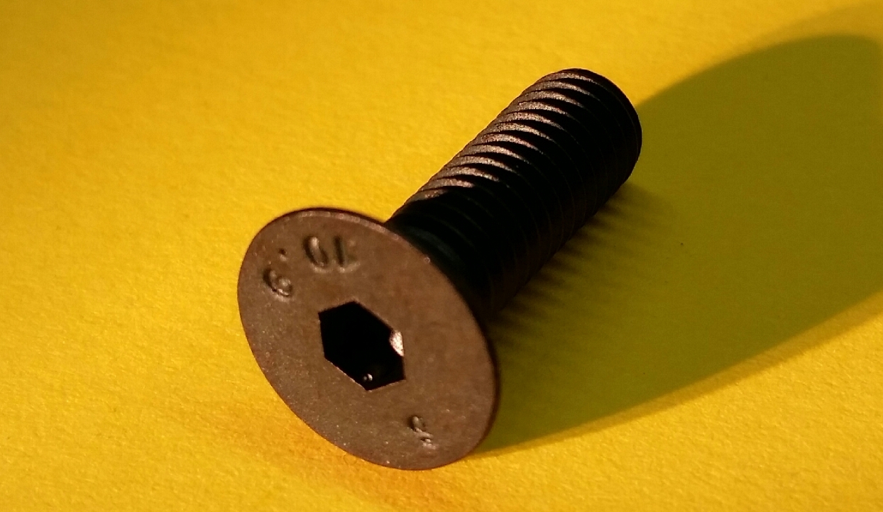 10x Linksgewinde Schrauben M5x16mm - Flachkopf Innensechskant | DIN7991