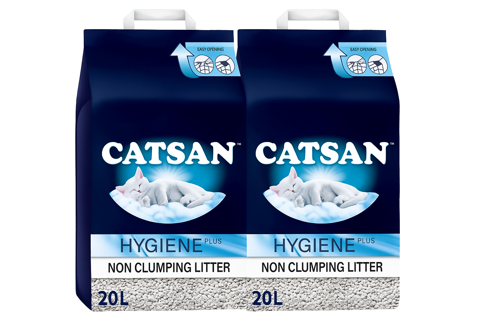 40L Catsan Hygiene Non Clumping Cat Litter Kitten Litres Odour Control 2 x 20L