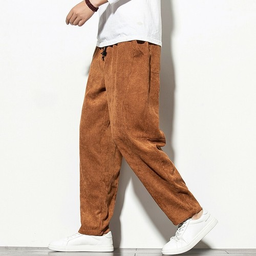 Corduroy Harem Pants Chinese style 