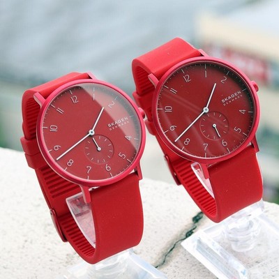 Watch Strap Skagen Aaren Set Skagen Unisex Aaren Kulor Poppy Red