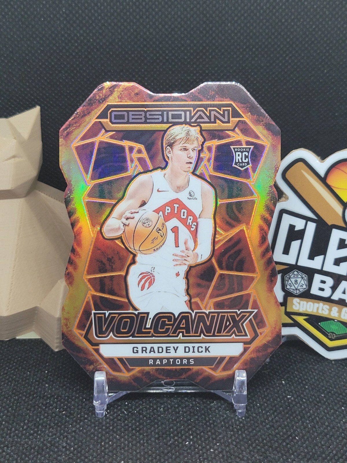 Gradey Dick 2023-24 PANINI OBSIDIAN RAPTORS VOLCANIX INSERT (CBRP)