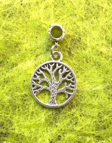 SUPERBE  PENDENTIF ARBRE  DE  VIE  ARGENTE  MUNI  DE  SON  CORDON  EN  CUIR NOIR - Imagen 1 de 3