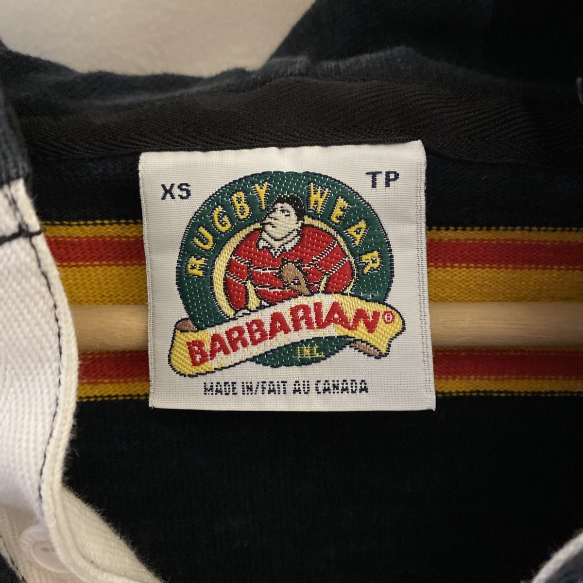 ウェア USED BARBARIAN RAGUBY WEAR Barbarian Rugby Wear Red White Blue Rugby Jersey Pullover