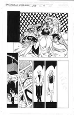 SPECTACULAR SPIDER MAN Original Comic Art #245 p9 Luke Ross 11”x17” panel Page
