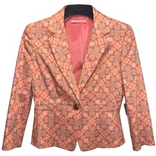 Nwt Gianni Bini Antoinette Florida Sun Gemstone Patterned Blazer Sz 4