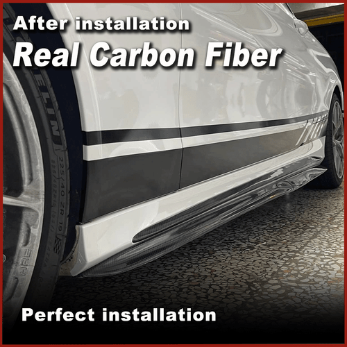 Para Mercedes Clase C W205 C205 C63 C43 AMG 15-20 carbono faldones laterales accesorios - Imagen 3 de 11