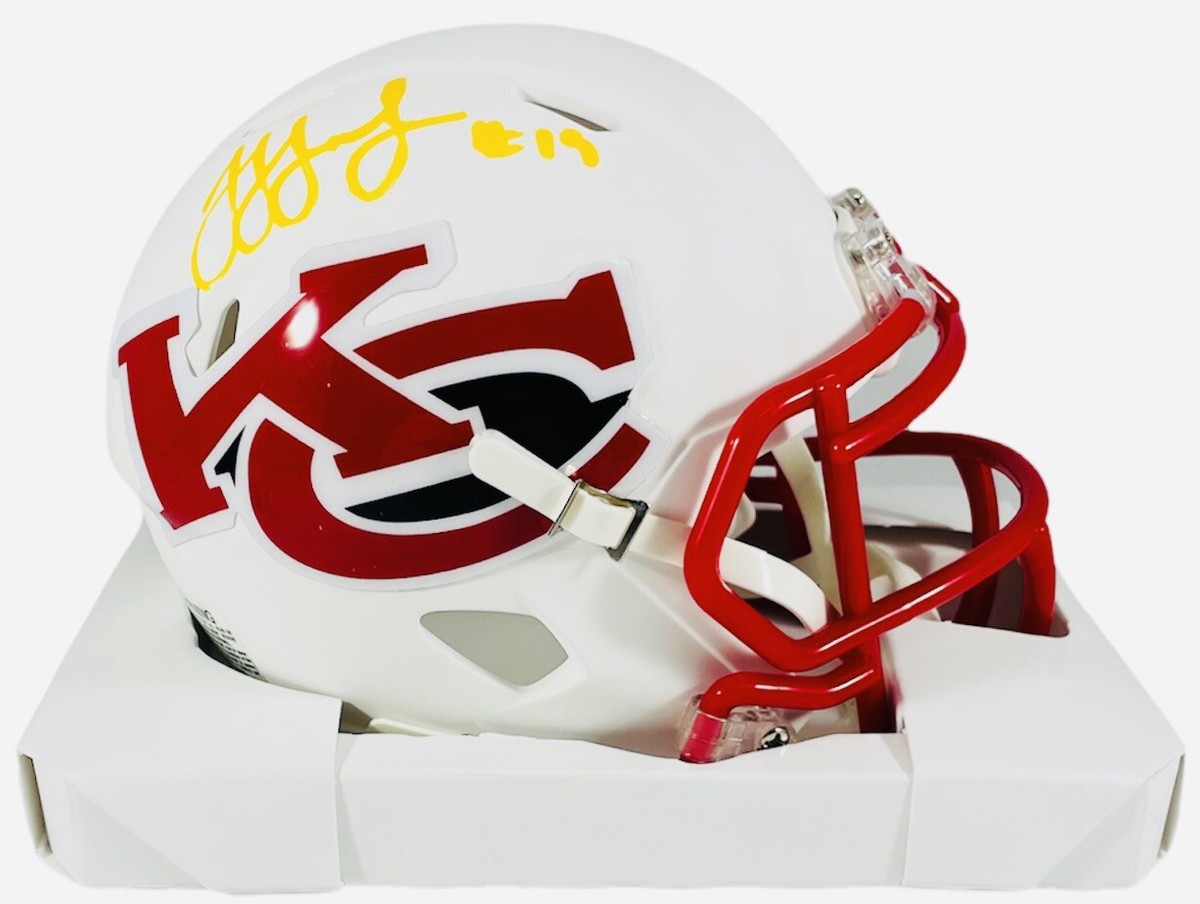 Juju Smith-Schuster Signed Kansas City Chiefs Matte White Mini Helmet  Beckett