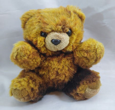 Vintage Small Brown Teddy Bear - Two-Tone Fuzzy Furry Squishy Huggable