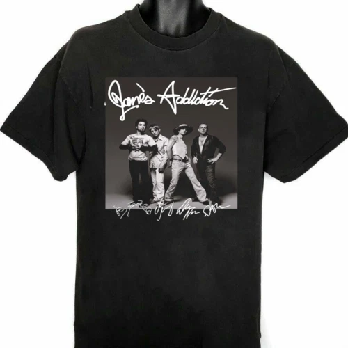 Collection Janes Addiction Cotton Short Sleeve Shirt Black All Size Men