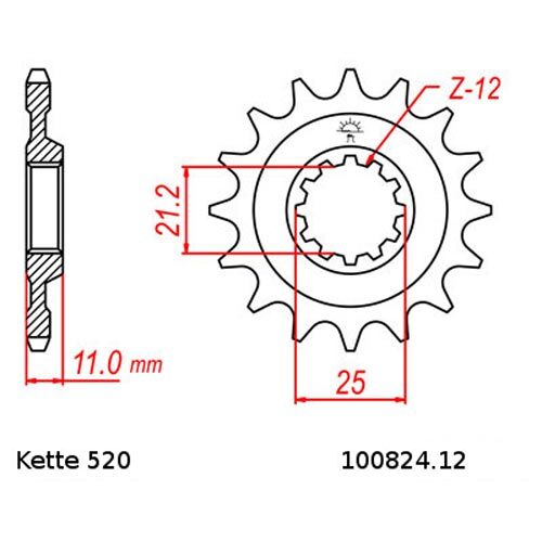 Chain Set Husqvarna TC 610 91-97 Chain DID 520 VX2 120 Open 12/52 - Picture 2 of 4