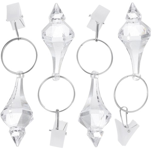 4pcs Household Practical Reusable Clip Type Decorative Shower Curtain