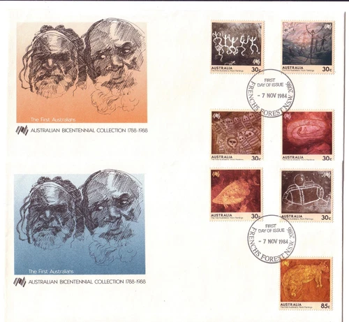 1984 3 x FDC Australia. First Australians. Bicentennial. Various FDI Postmarks.