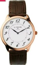 Links Of London Narrative Mens Watch Bnwt Water Resistant Rose Gold Brown Leathe