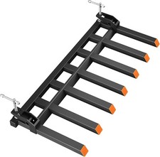 68" Bucket Clamp on Debris Forks Pallet Fork 7Tines for Loader Bucket Skid Steer