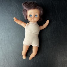 Vintage 9 Baby Doll Cloth Body Marked 960 Brown Hair Blue Eyes
