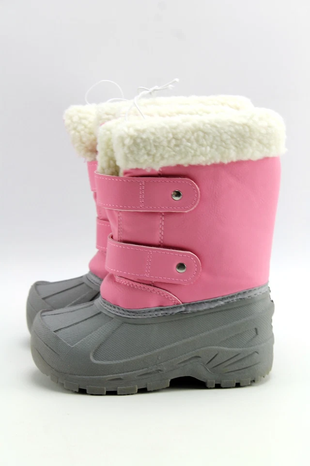 Koala Niños Niñas Rosa y Gris Invierno Botas de Nieve Forradas de Vellón - Talla 6 Foto 3 de 4