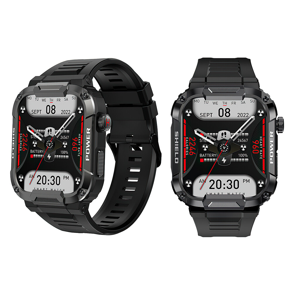 2024 New Military Smart Watch Rugged Heart Rate Men Sport Fitness