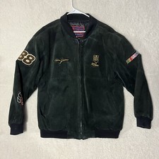 Jeff Hamilton Pro Sport Suede Jacket NASCAR Ups Men’s XL Black Dale Jarrett