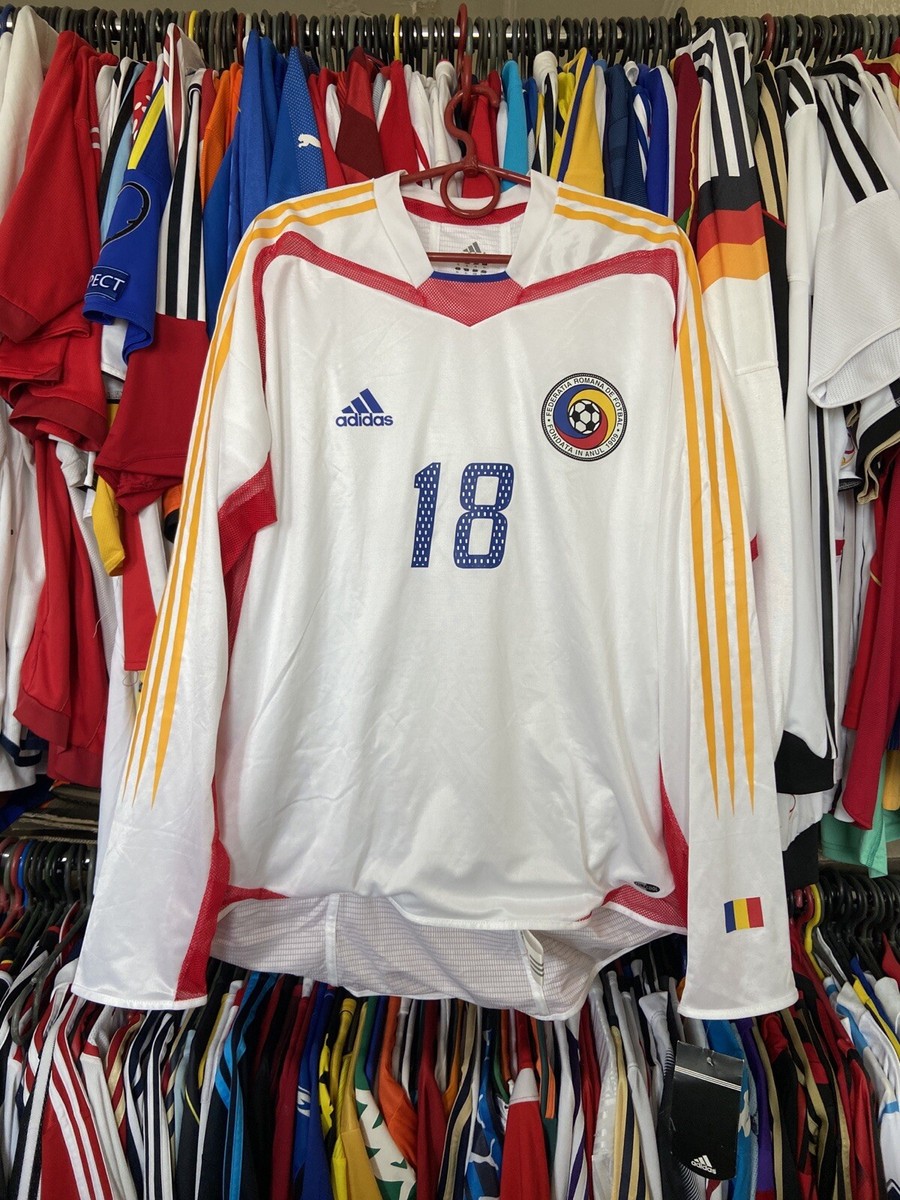 ROMANIA ルーマニア代表 80s 長袖 adidas ROMANIA 1998 2000 HOME SHIRT JERSEY LONG SLEEVE ADIDAS sz XL MEN