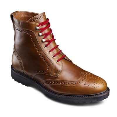 Allen Edmonds Long Branch Wing Tip Dress Boots Pebble Leather Lace Up Men’s 10.5 Long Branch Wingtip Men main image 3