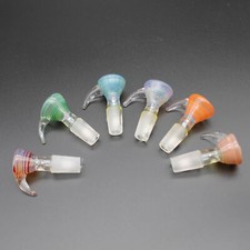 Lab Glass Slide Funnel Spintrail Fume Bowl 14 18mm Fitting Tobacco Hookah Bong