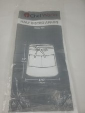 Chef Works Unisex Half Bistro Server Apron White One Size