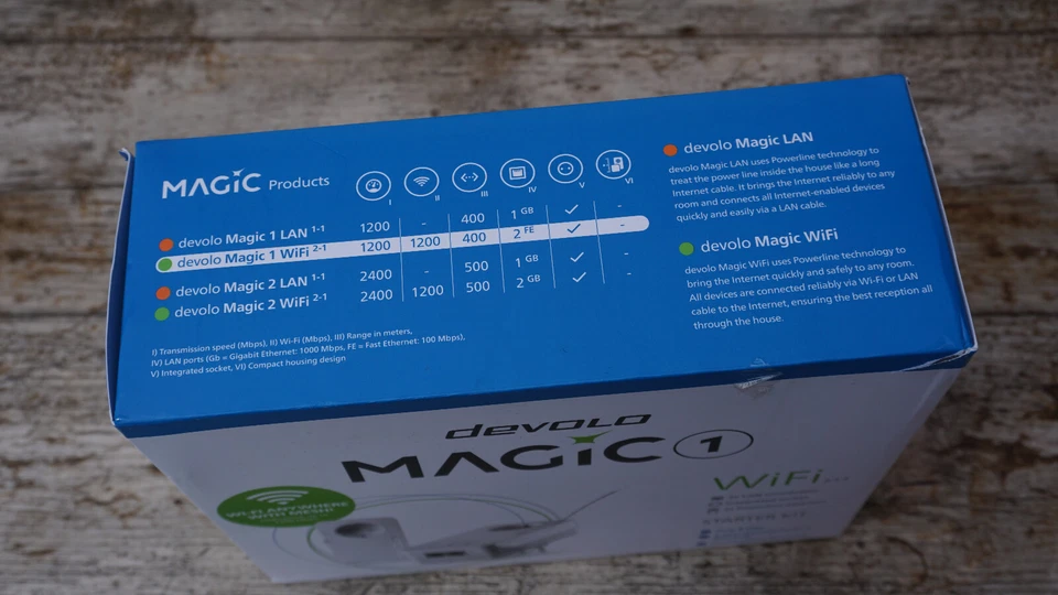 devolo Magic 1 WiFi next Powerline 1200 Mbps Mesh WLAN Verstärker 2x Adapter - Bild 2 von 2