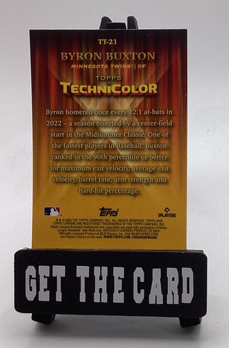Byron Buxton 2023 Topps Chrome In Technicolor Card #TT-21 Minnesota Twins - Picture 2 of 2