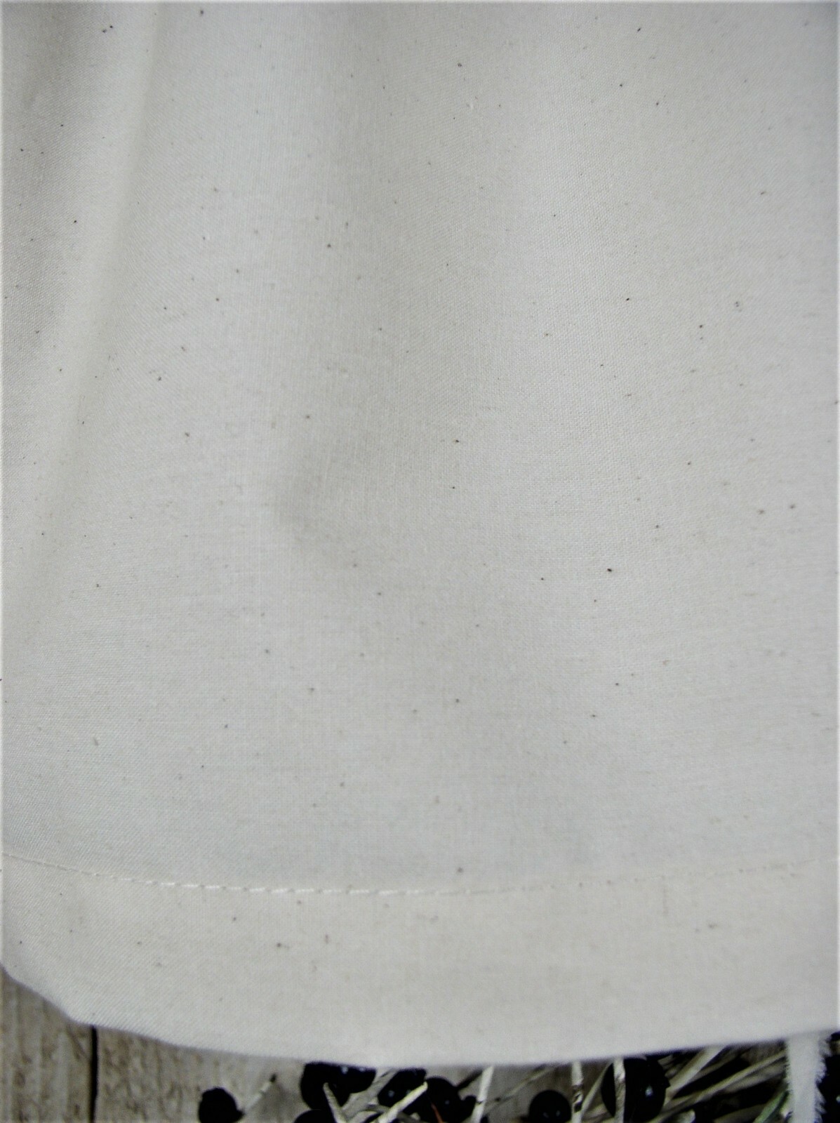 80"W Natural Muslin Door Valance Super Weight Cotton Classic Country