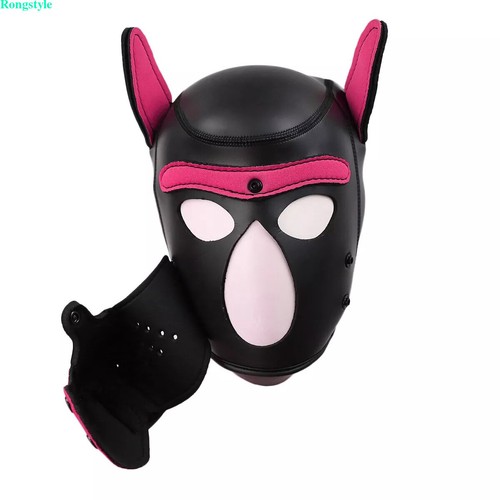 Neoprene Puppy Hood Role Play Dog Mask Puppy Cosplay Full Head for Couples Sexto - Picture 52 of 62