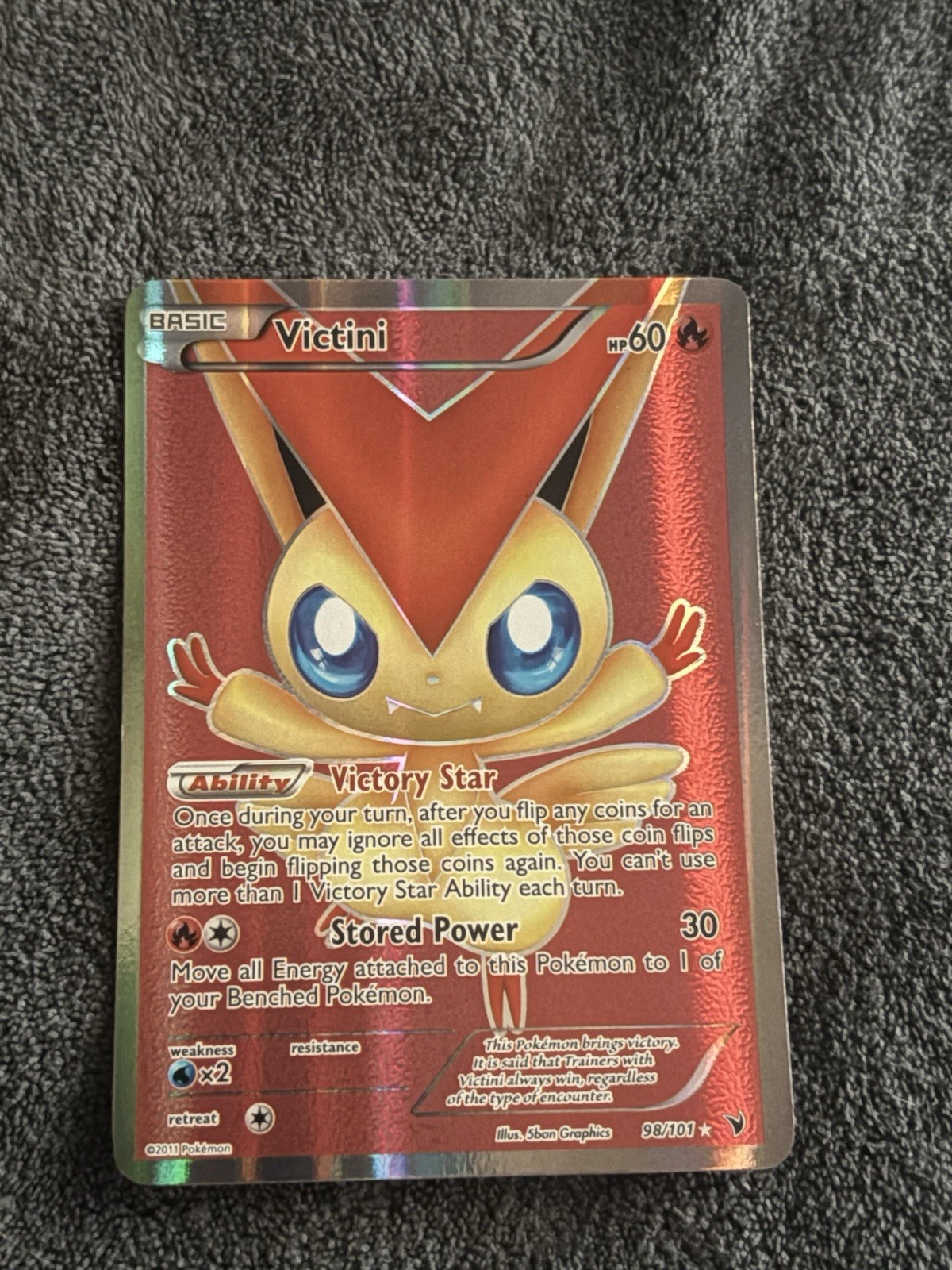 Victini Holo Pokemon Card 98/101 NM
