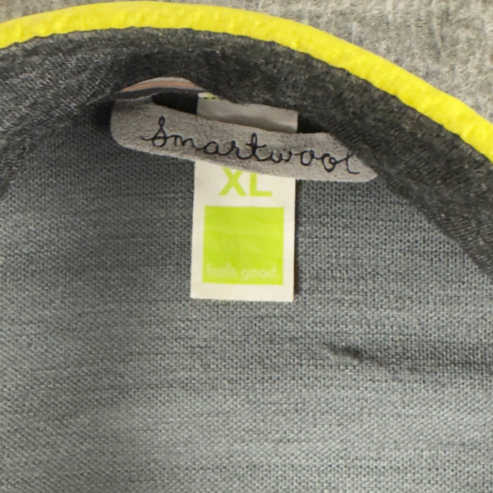Chaqueta Smartwool Para Hombre XL Gris Amarillo Híbrido Aislado Merino Cremallera Completa SP621 Foto 3 de 4