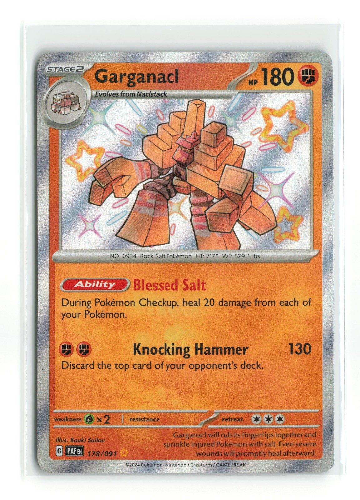 GARGANACL 178/091 PALDEAN FATES POKEMON TCG NM