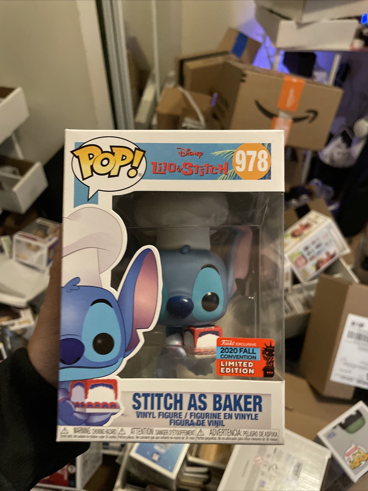 FUNKO POP DISNEY LILO & STITCH AS BAKER 978 CHEF CAKE NYCC 2020 FALL CONVENTION