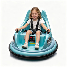 12V Kids Ride On Bumper Car 360  Spin Remote Control LED Bluetooth Safety Belt