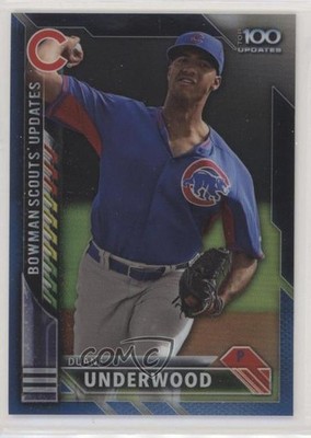 2016 Bowman Chrome Scout's Top 100 Updates Blue Refractor Duane Underwood fm0