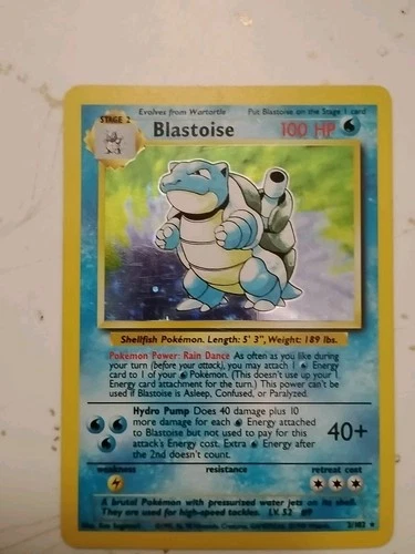 Blastoise Base Set Holo Rare Card 002/102 NM Condition