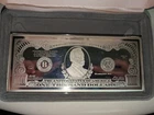 4 oz .999 Fine Silver Bar $1000 US Bill Design One Thousand Dollar Bullion Bar