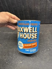RARE Vintage 32 OZS 2 LBS Regular Grind Maxwell House Metal Coffee Free Shipping