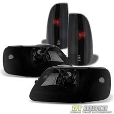Black Smoked 1997-2003 Ford F150 Headlights Headlamps Tail Lights Leftright Black Smoked 1997-2003 Ford F150 Headlights Headlamps Tail Lights Leftright
