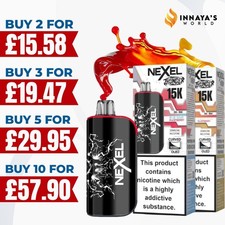 Nexel Thunder 15K 20mg 15000 Puffs Rechargeable & Refillable Vape E-Cig Kit -TPD